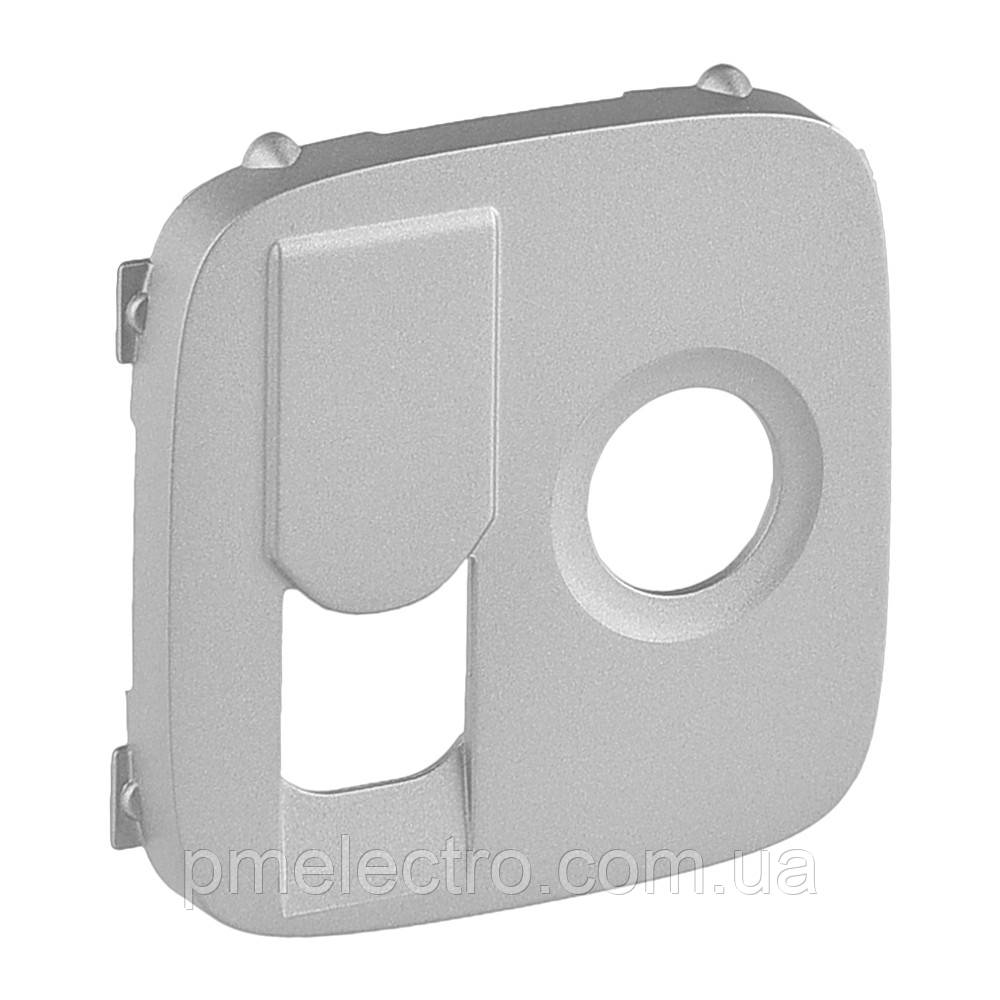Лицьова панель розетки TV RJ45 Legrand Valena Allure Алюміній (754837)