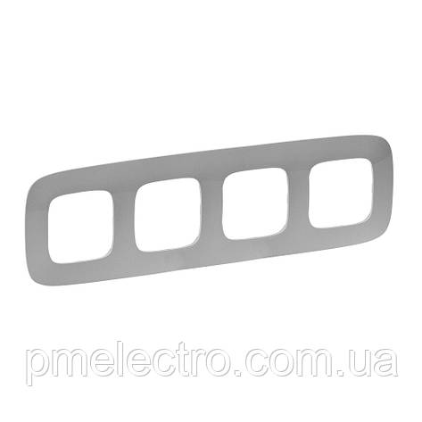 Рамка 4 пости Legrand Valena Allure Алюміній (754394), фото 1