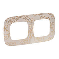 Рамка 2 пости Legrand Valena Allure Нарцис золото (754352)