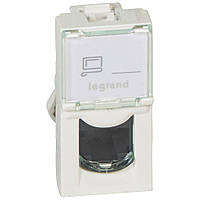 Розетка RJ45 UTP, категория 5е, 1 модуль, Белый, Legrand Mosaic 076551