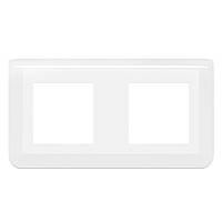 Рамка 2X2 модуля, горизонтальна, Білий, Legrand Mosaic 078804