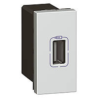 Розетка USB 5B 750 mA, для зарядки, одинарна, Алюміній, Legrand Mosaic 079391