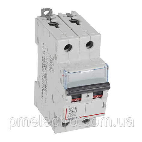 Автоматичний вимикач 2П C 50А 6kA Legrand DX3-E 407282, фото 1