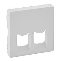 Лицьова панель для розетки подвійний RJ11+RJ45, Білий, Legrand Valena Life, 755420