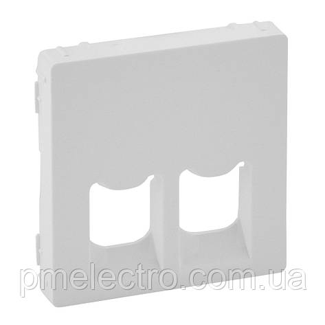 Лицьова панель для розетки подвійний RJ11+RJ45, Білий, Legrand Valena Life, 755420, фото 1