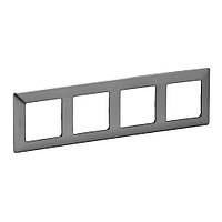 Рамка 4 пости Legrand Valena Life Сталь (754154)
