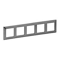 Рамка 5 поста Legrand Valena Life Сталь (754155)