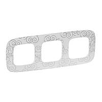 Рамка 3 пости Legrand Valena Allure Нарцис хром (754343)