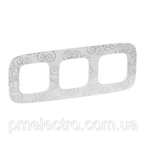 Рамка 3 пости Legrand Valena Allure Нарцис хром (754343), фото 1
