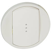 Лицьова панель вимикача з підсвіткою, Білий, Legrand Céliane 068003