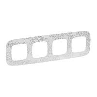 Рамка 4 пости Legrand Valena Allure Нарцис хром (754344)