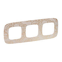 Рамка 3 пости Legrand Valena Allure Нарцис золото (754353)