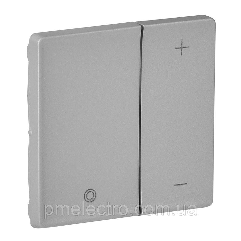 Лицьова панель світлорегулятора клавішного, Алюміній, Legrand Valena Life, 754892