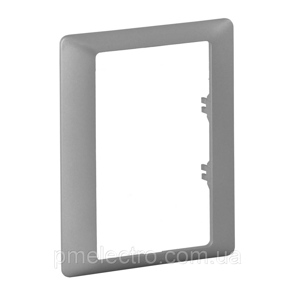 Рамка для подвійної розетки із заземленням (2х2К+З) Legrand Valena Life Алюміній (754241)