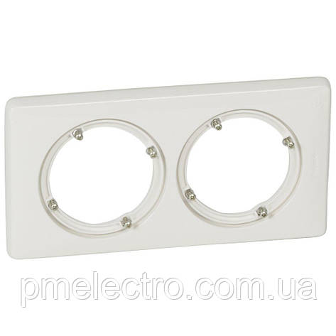 Рамка на 2 поста IP 44, Білий, Legrand Céliane 069072, фото 1