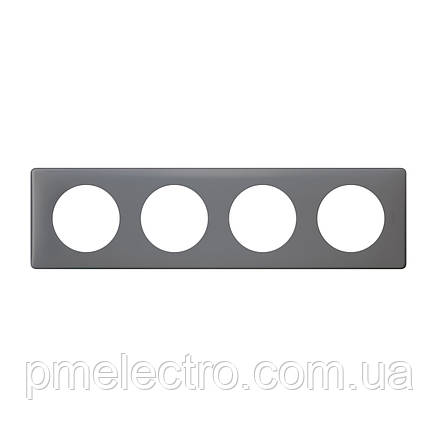 Рамка Legrand Céliane 4 пости Фіолетова Перкаль (066734), фото 1