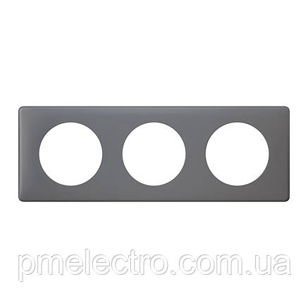 Рамка Legrand Céliane 3 пости Фіолетова Перкаль (066733), фото 1
