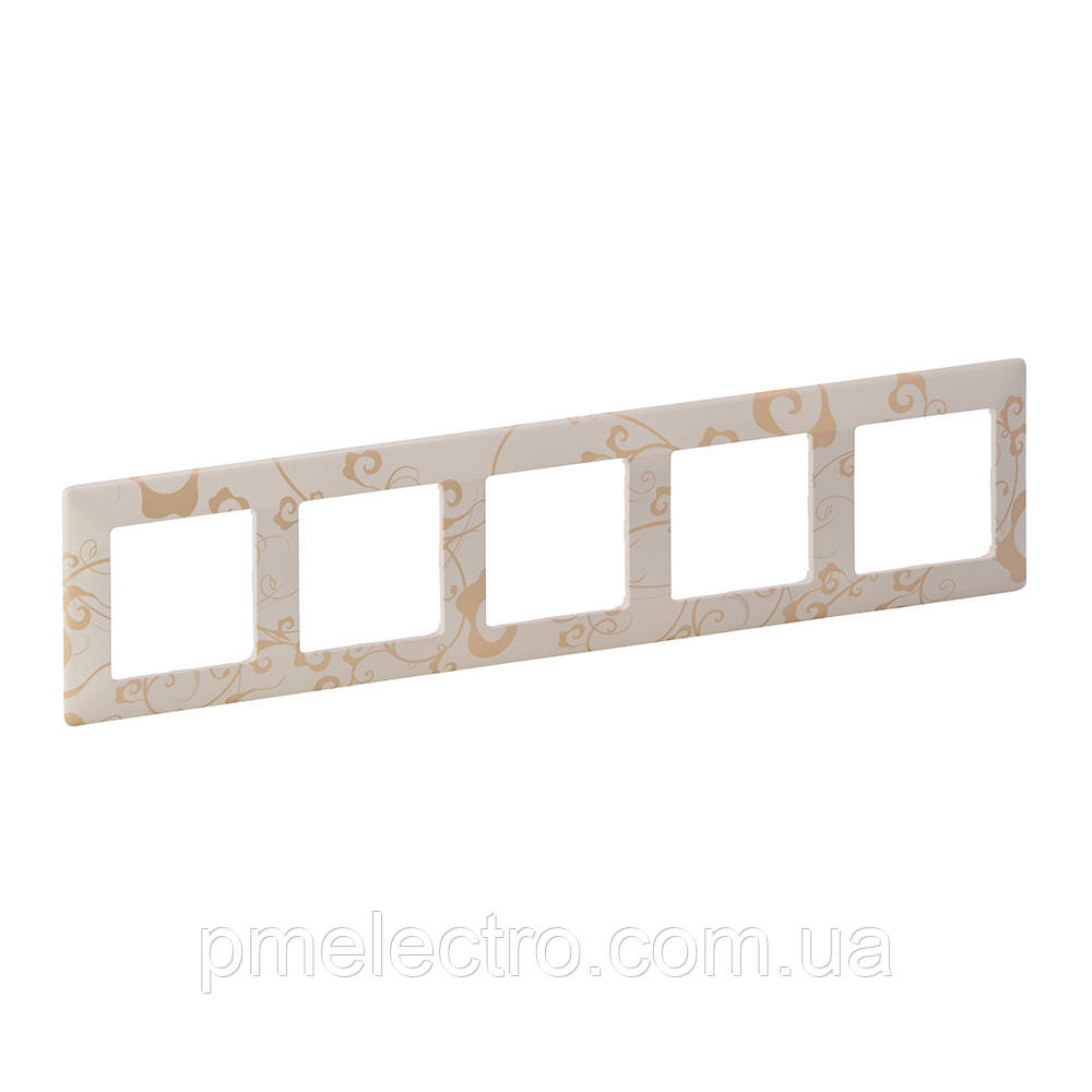 Рамка 5 поста Legrand Valena Life Ампір Бежевий (754115)