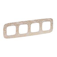 Рамка 4 пости Legrand Valena Allure Нарцис золото (754354)