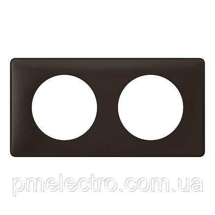 Рамка Legrand Céliane 2 пости Чорна Перкаль (066742), фото 1