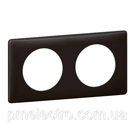 Рамка Legrand Céliane 2 пости Чорна Перкаль (066742), фото 2