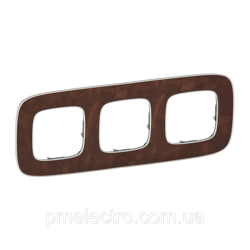 Рамка 3 пости Legrand Valena Allure Шкіра (754453)