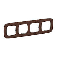 Рамка 4 пости Legrand Valena Allure Шкіра (754454)