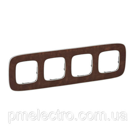 Рамка 4 пости Legrand Valena Allure Шкіра (754454), фото 1