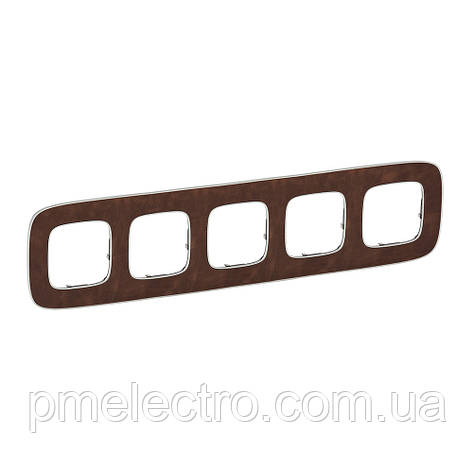 Рамка 5 поста Legrand Valena Allure Шкіра (754455), фото 1