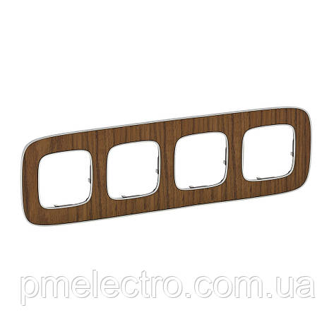 Рамка 4 пости Legrand Valena Allure Горіх (754464), фото 1