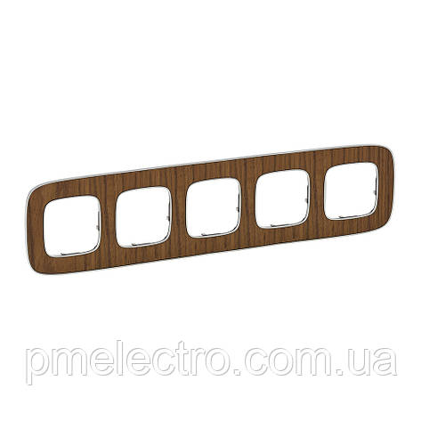 Рамка 5 поста Legrand Valena Allure Горіх (754465), фото 1