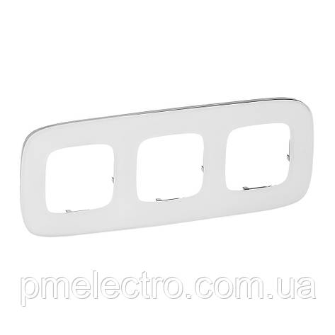 Рамка 3 поста, Біле скло, Legrand Valena Allure, 755543, фото 1