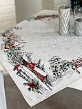 Гобеленова Новорічна скатертина 97х100 см. Limaso, фото 5