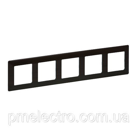 Рамка 5 пости, Темне дерево, Legrand Valena Life, 754175, фото 1