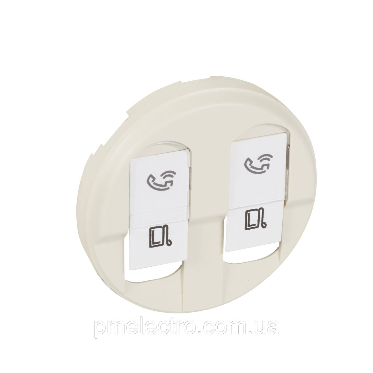 Лицьова панель подвійний комп'ютерної розетки, Слонова кістка, Legrand Céliane 066236