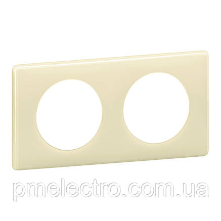 Рамка на 2 поста Слонова кістка, Legrand Céliane 066622, фото 3