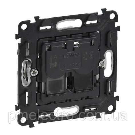 Розетка RJ11 і RJ45 категорії 6е UTP Legrand Valena In'matic (753032), фото 1