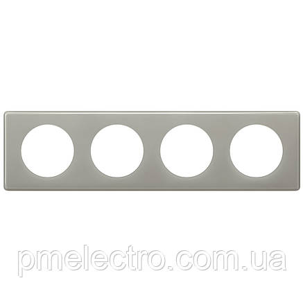 Рамка Legrand Céliane 4 пости Сірий Глянець (066604), фото 1