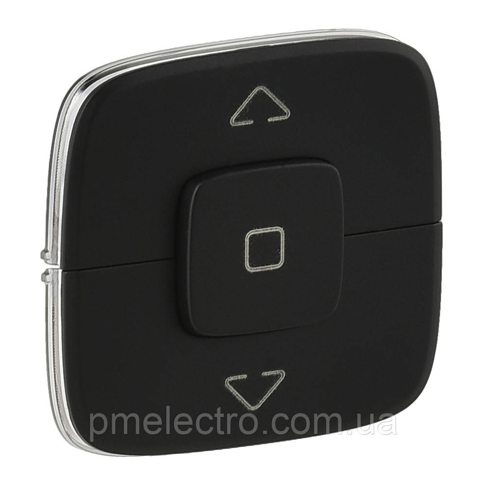 Клавіша вимикача для управління рольставнями і жалюзі, Чорний, Legrand Valena Allure, 755148