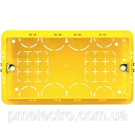 Монтажна коробка 4 модулі, 133 x74, Жовтий, Legrand Bticino LivingLight 504E, фото 1