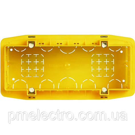 Монтажна коробка 6/7 модулі,186 x 76, Жовтий, Legrand Bticino LivingLight 506L, фото 1