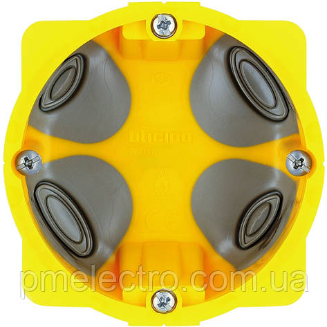 Монтажна коробка 2 модулі, Жовтий, Legrand Bticino LivingLight PB502N, фото 1