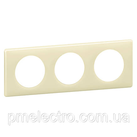 Рамка на 3 посту, Слонова кістка, Legrand Céliane 066623, фото 2