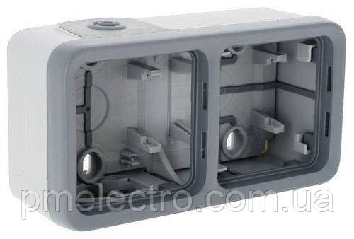 Монтажна коробка накладна IP55, 2-поста, Сірий, Legrand Plexo 69672, фото 1