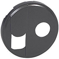 Лицьова панель інформаційної розетки Legrand Céliane RJ45 і TV Графіт (067939)