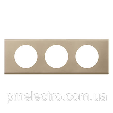 Рамка Legrand Céliane 3 пости Нікель Велюр (069113), фото 1