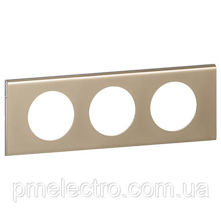 Рамка Legrand Céliane 3 пости Нікель Велюр (069113), фото 3