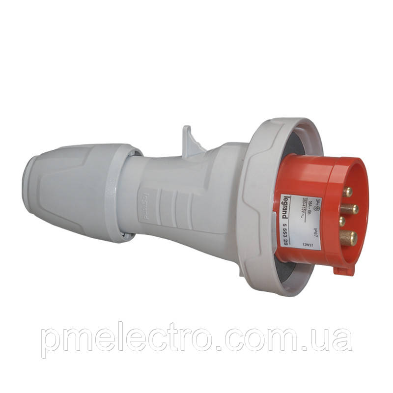 Вилка силова пряма 32A, 3К+З, 415В, P17 Tempra Pro IP67 Legrand 555438