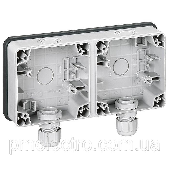 Монтажна коробка накладна IP66, 2-поста, Сірий, Legrand Plexo 90493