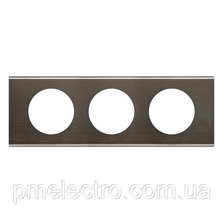 Рамка Legrand Céliane 3 пости Чорний Нікель (069033), фото 1